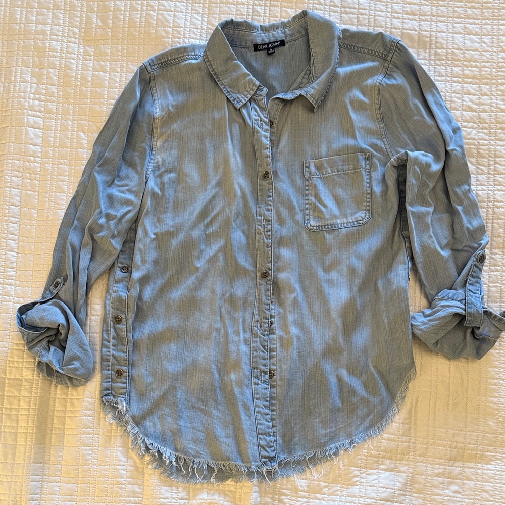 Dear Joh. Light Blue Denim Button-Up Shirt
